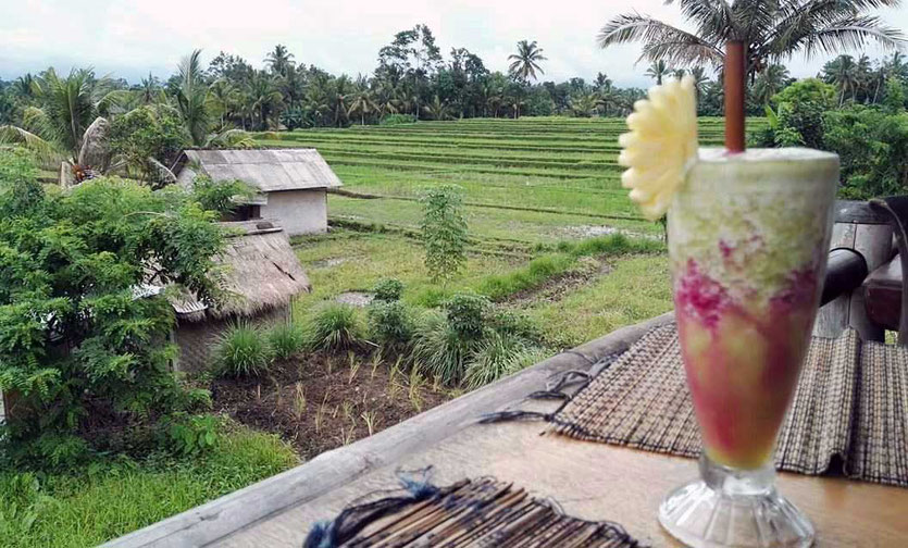 Restaurant im Reisfeld von Ubud