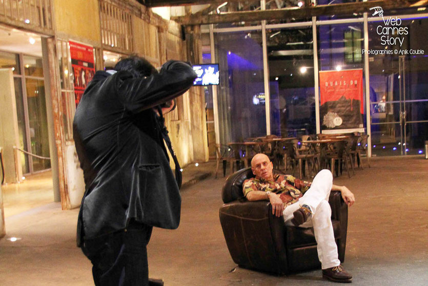 James Ellroy, devant l'objectif de Jean-Luc Mège - Quais du Polar 2014 - Institut Lumière - Lyon - Photo © Anik COUBLE 