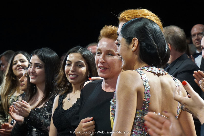 L’équipe du film, Les Filles du soleil (Girls of the sun) d’Eva Husson avec Golshifteh Farahani, Emmanuelle Bercot, Zübeyde Bulut, Sinama Alievi, présenté en sélection officielle - Festival de Cannes 2018 - Photo © Anik Couble