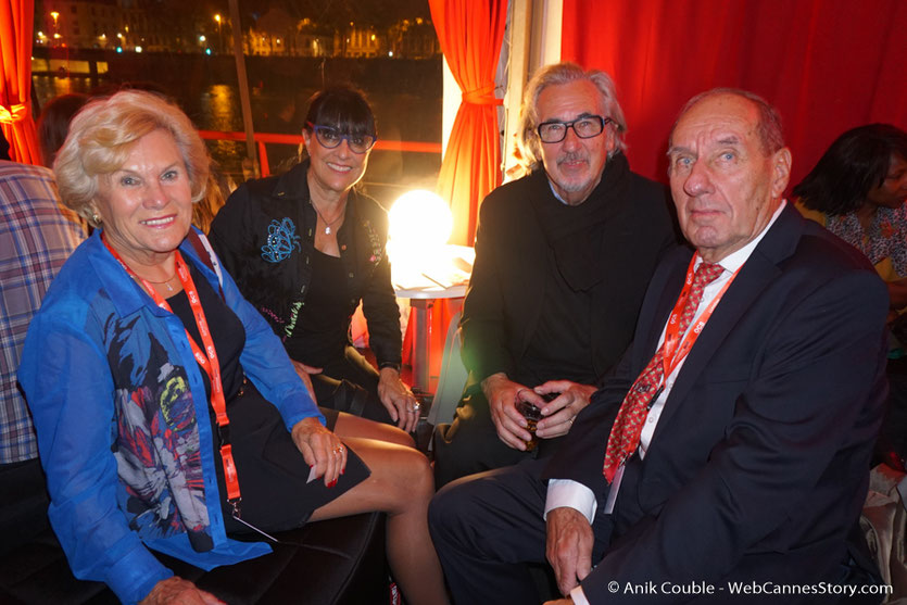 Agréable soirée à La Plateforme en compagnie de Max Lefrancq Lumière et son épouse Michèle ainsi que Robert Barnouin et son épouse Monique - Festival Lumière 2016 - Lyon - Photo © Anik Couble