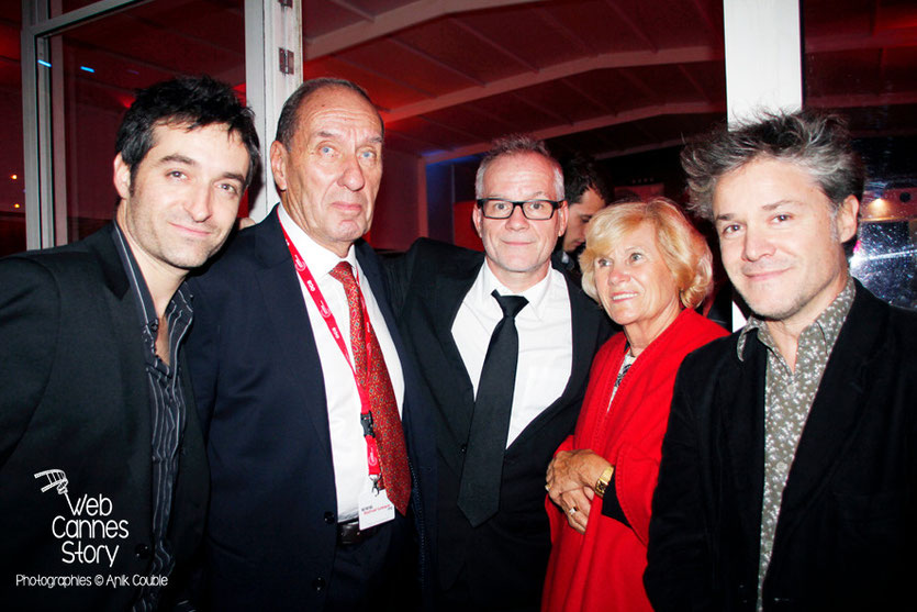 Mathieu Demy, Max Lefrancq-Lumière, Thierry Fremaux, Michèle Lefrancq Lumière et Eric Guirado - Festival Lumière - Lyon - Octobre 2013 - Photo © Anik COUBLE