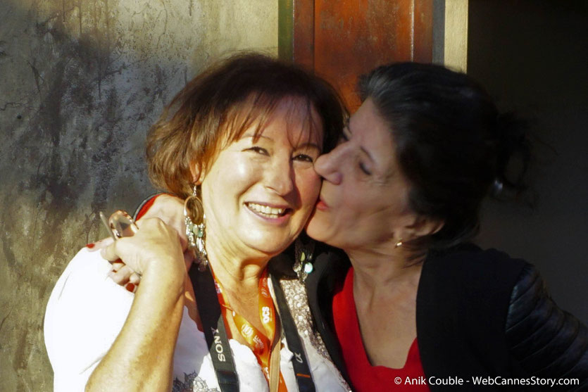 Chaleureuses retrouvailles avec Biyouna, la formidable actrice algérienne, lors de la présentation du film  "Délice Paloma" de Nadir Moknèche, lors du Festival  Lumière 2018 - Lyon - Photo © Anik Couble