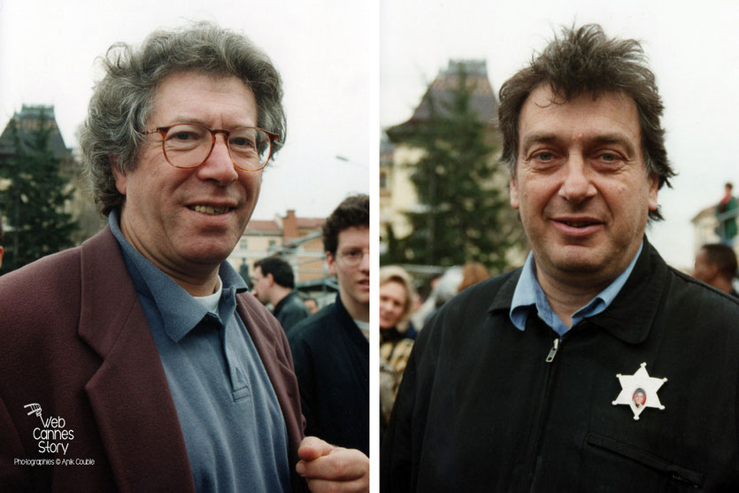 Claude Miller (France) et Stephen Frears (GB)  - Centenaire du Cinéma - Institut Lumière - Lyon - 19 mars 1995 - Photo © Anik COUBLE