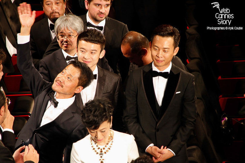 L'équipe du film "Mountains Bay Depart" de Jia Zhang-Ke - Festival de Cannes 2015 - Photo © Anik COUBLE 