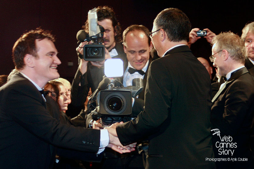 Quentin Tarantino, lors de la projection du film "Vengeance" de Johnny To- Festival de Cannes - 2009 - Photo © Anik COUBLE