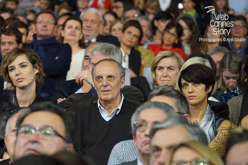 Louise Bourgoin, Dario et Asia Argento, lors de la cérémonie d'ouverture du Festival Lumière 2015 - Lyon - Photo © Anik COUBLE