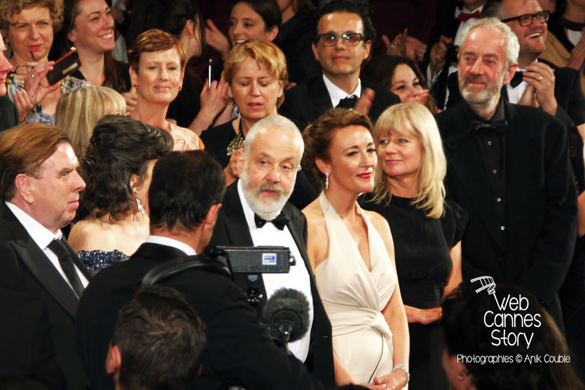 Timothy Spall et Mike Leight, lors de la projection de "MR TURNER"- Festival de Cannes 2014 - Photo © Anik COUBLE