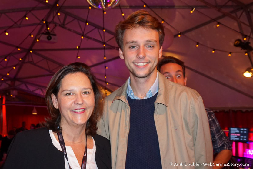 Louis Albinet,  en compagnie de  sa tante, Sylvaine Vallini,  lors d’une très festive soirée à La Plateforme - Nuits Lumière - Festival Lumière 2016 - Lyon - Photo © Anik Couble