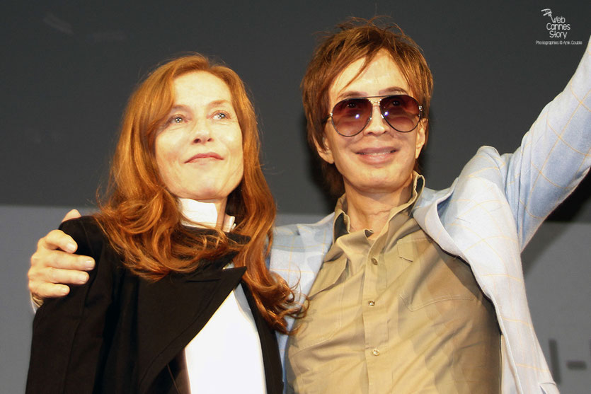 Belle complicité entre Isabelle Huppert et Michael Cimino - Festival Lumière 2012 - Lyon © Anik Couble 