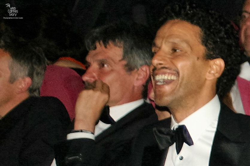 Bernard Blancan et Sami Bouajila, lors de la projection du film "Hors la loi" de Rachid Bouchareb - Festival de Cannes 2010 - Photo © Anik Couble