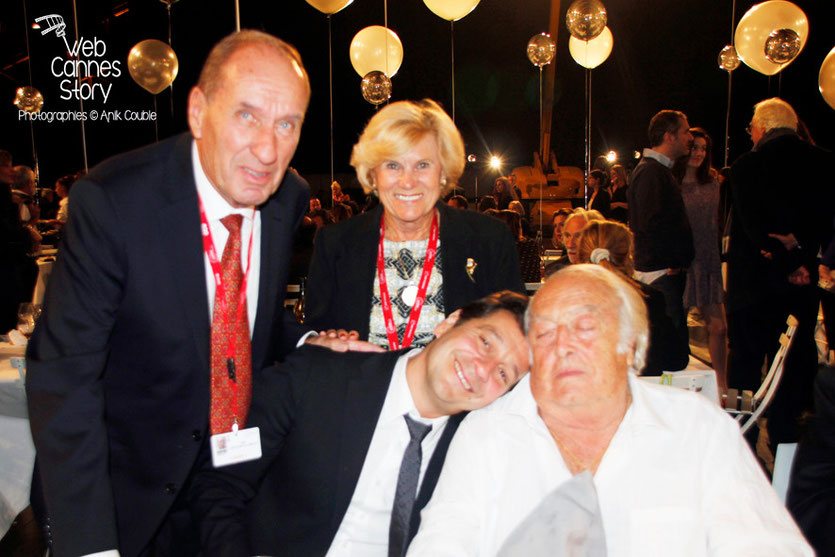 Max Lefrancq-Lumière, son épouse Michèle, Laurent Gerra et Charles Lautner - Festival Lumière - Lyon - Octobre 2013 - Photo © Anik COUBLE