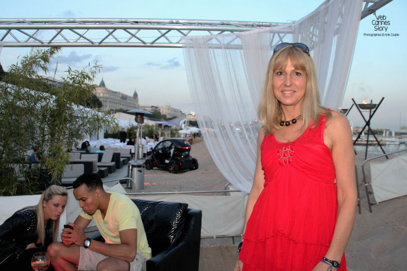 Patricia Vermare, (Discotèque L'imprévu à Lyon) de passage à  la Terrazza Martini à Cannes - Festival de Cannes 2012 - Photo  © Anik Couble