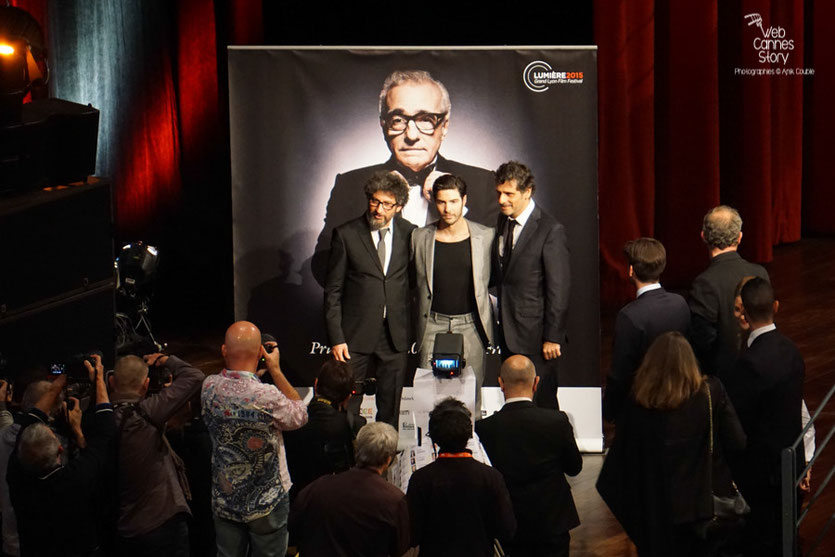 Radu Mihaileanu, Tahar Rahim et Pascal Elbé -  Prix Lumière à Martin Scorsese - Festival Lumière - Lyon - Oct 2015 - Photo © Anik COUBLE