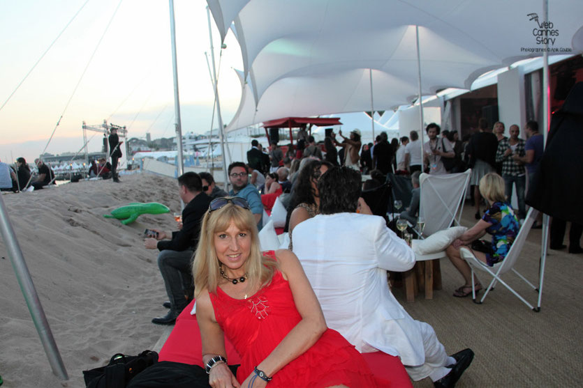 Patricia Vermare, (Discotèque L'imprévu à Lyon) de passage à  la Terrazza Martini à Cannes - Festival de Cannes 2012 - Photo  © Anik Couble