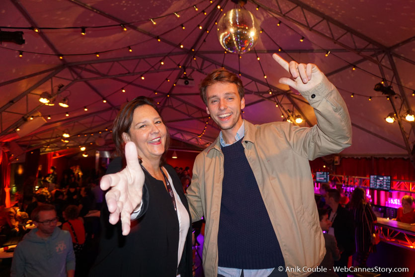 Louis Albinet,  en compagnie de  sa tante, Sylvaine Vallini,  lors d’une très festive soirée à La Plateforme - Nuits Lumière - Festival Lumière 2016 - Lyon - Photo © Anik Couble