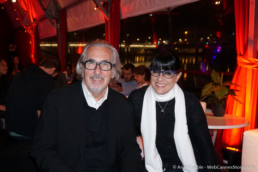 Robert Barnouin et son épouse Monique, lors d’une très festive soirée à La Plateforme - Nuits Lumière - Festival Lumière 2016 - Lyon - Photo © Anik Couble