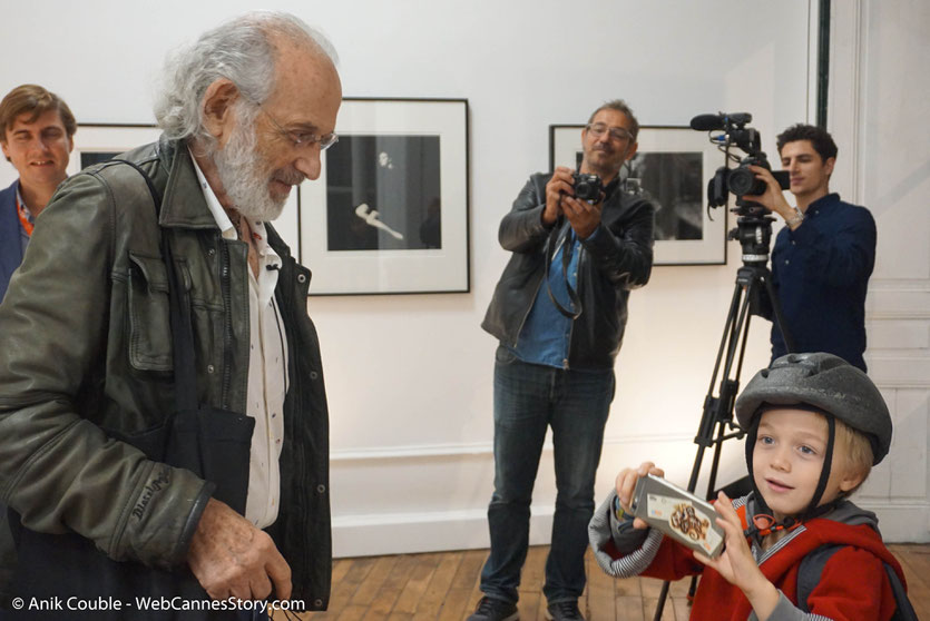 Jerry Schatzberg, réalisateur américain et ancien photographe de mode, lors du vernissage de son exposition, consacrée à de Bob Dylan et installée pendant le Festival Lumière 2018 - Lyon - Photo © Anik Couble