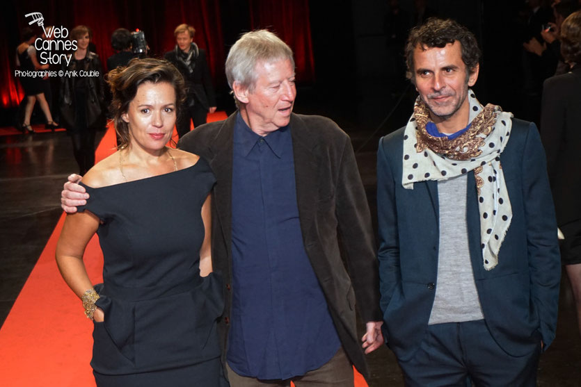 Régis Varnier, son épouse et Eric Lartigau, lors de la cérémonie d'ouverture du Festival Lumière 2015 - Lyon - Photo © Anik COUBLE