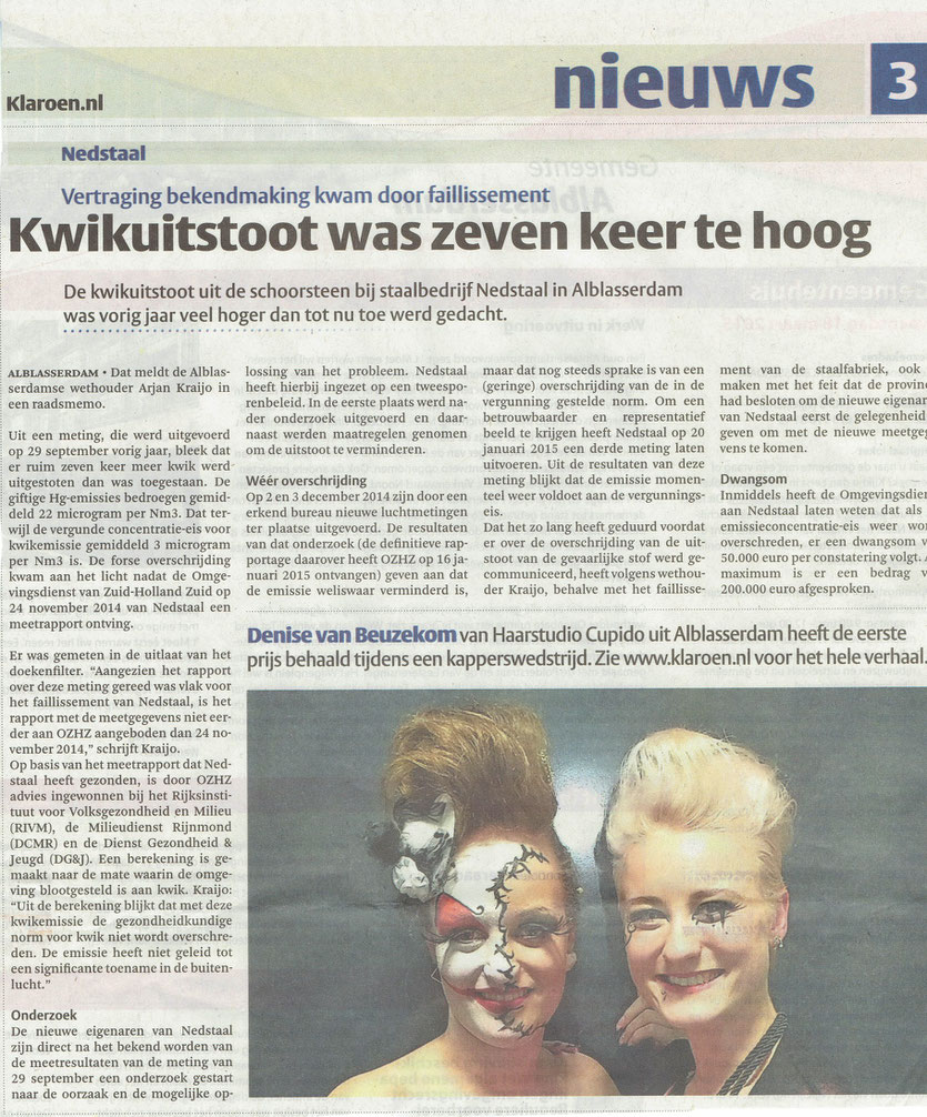 Artikel verschenen in de Klaroen op 18 maart 2015