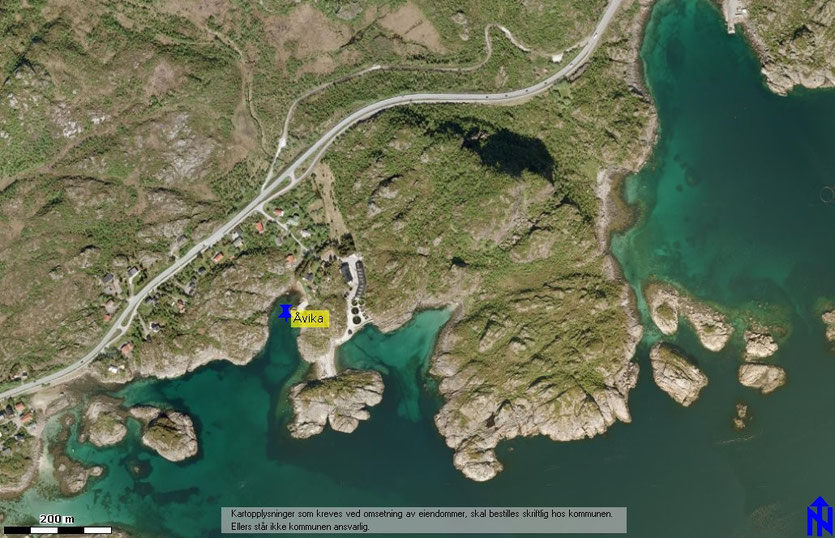 Flykart over Åvika