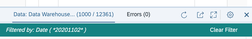 Result preview of remote table to see the amount of entries match
