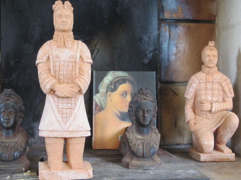 guerriers chinois sculptures argile nouveausculpteur 2014