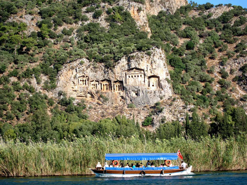 Dalyan Delta Felsengräber Türkei Lykische Küste