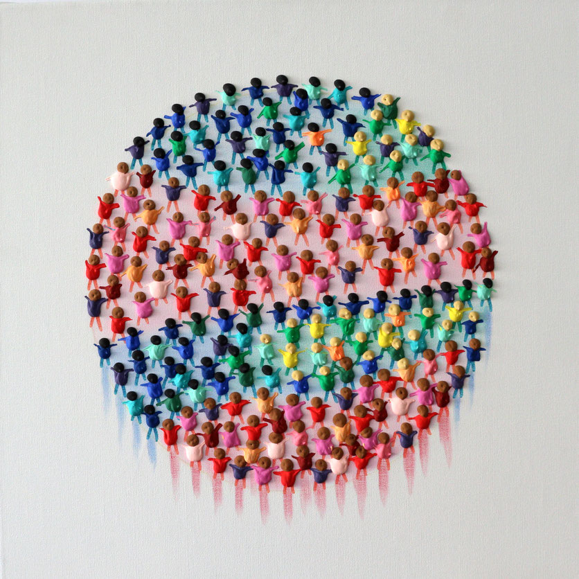 Menschenkreis 50 x 50 cm