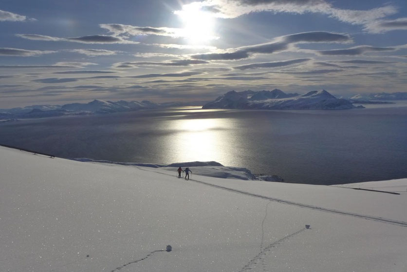 Lyngen Alpen Norwegen Insel Arnøya Trolltinden