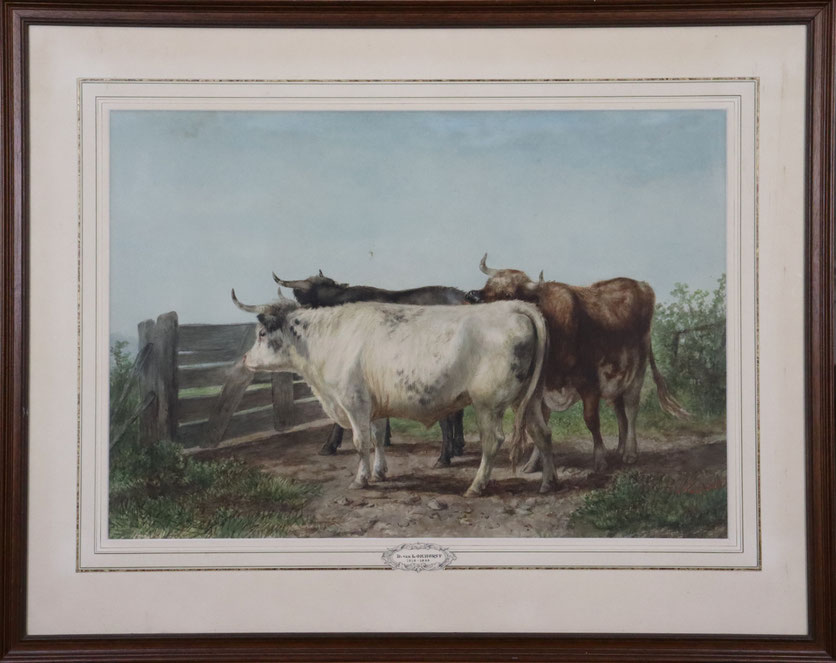 te_koop_aangeboden_een_vee_gezicht_van_de_nederlandse_kunstschilder_dirk_van_lokhorst_1818-1893