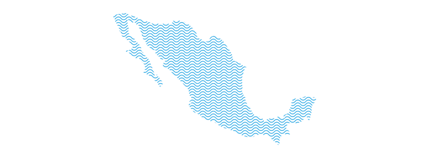 Mapa de cobertura total en la República Mexicana de botellas de agua personalizadas