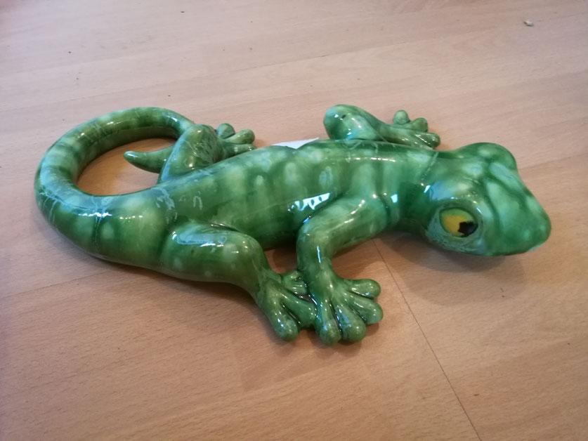 großer Gecko in grün meliert, Länge ca. 30cm