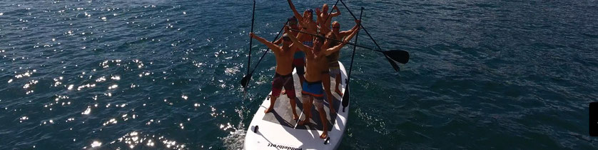 BIG SUP ein Monster Standup Paddle in unserer Kiteschule am Gardasee