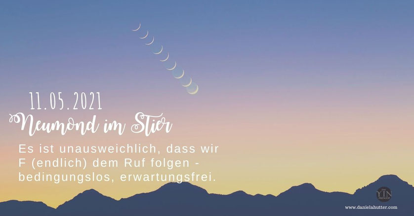 Daniela Hutter bloggt über die Zeitqualität von Neumond im Stier und Tagesenergie am 05.05.2019
