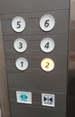 エレベーターボタンの写真