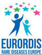 Das Logo von Eurordis, die europäische Organisation für seltene Krankheiten wie die Huntington-Krankheit / Chorea Huntington