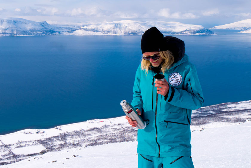 Markus enjoying his tea on Rundfjellet