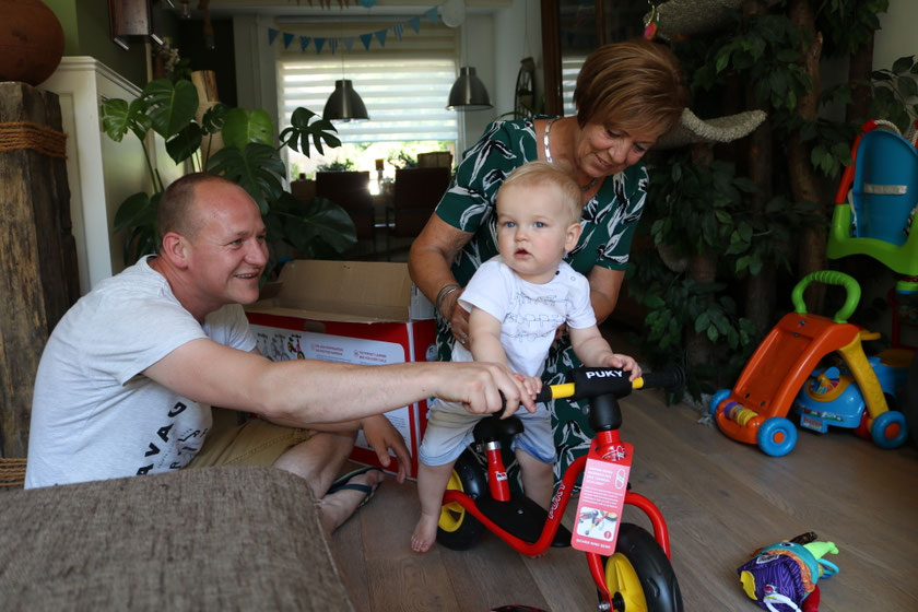 Puky fietsje gekregen van oma