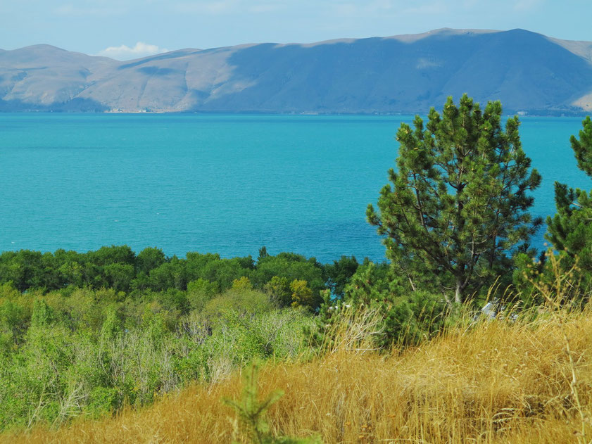 Sewansee, der größte Süßwassersee Armeniens sowie des gesamten Kaukasus. Der See liegt 1900 m über dem Meeresspiegel.