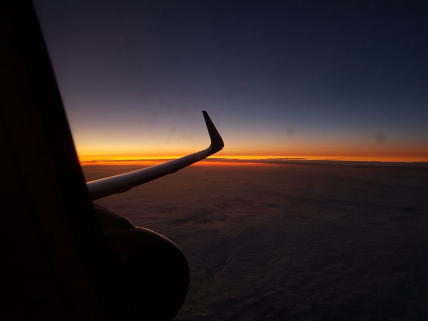 Sonnenuntergang über Frankreich