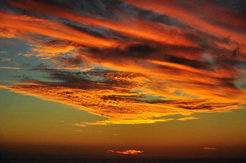 Der Abendhimmel über Lanzarote am 24.11.2010