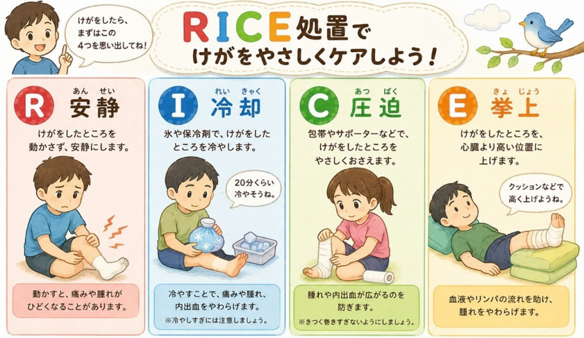 骨折・捻挫・脱臼　RICE処置