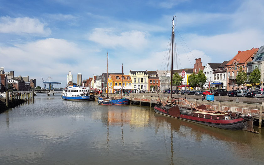 Binnenhafen von Husum, Blick nach Westen