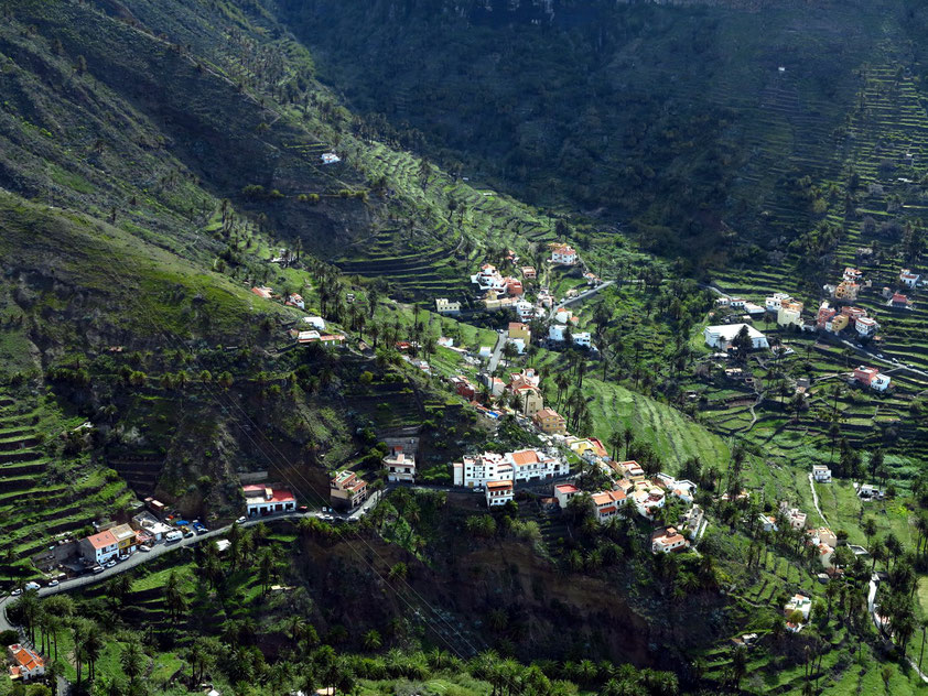 Blick vom Mirador César Manrique ins obere Valle Gran Rey