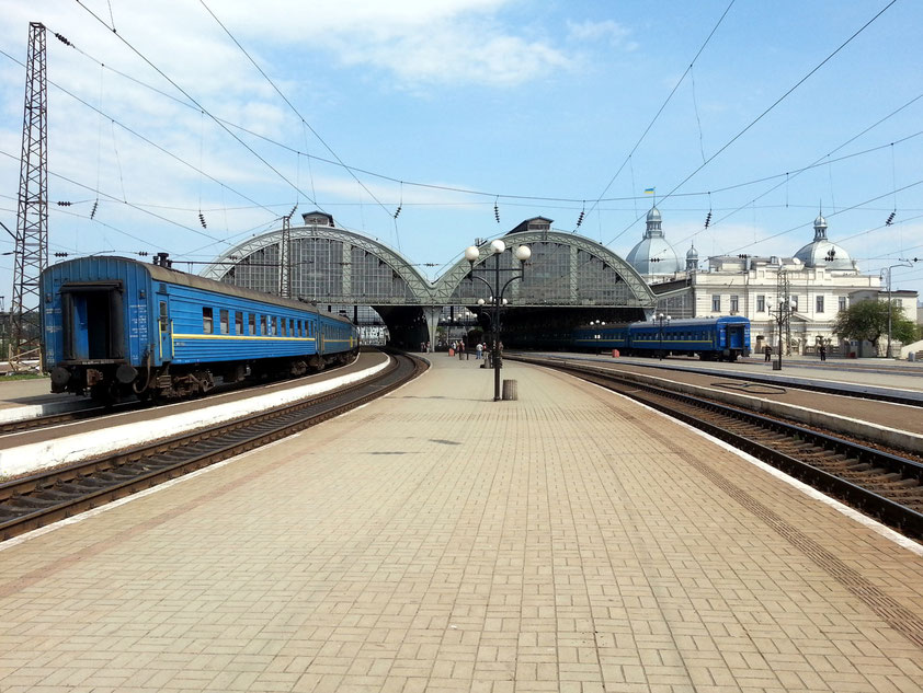 Bahnhofsanlage von Lviv