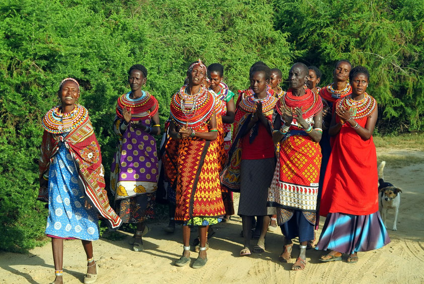 Empfang in Umoja, im "Dorf der Frauen", am Rande des Samburo-Wildreservats in Kenia