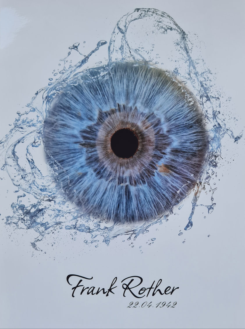 Iris, rechtes Auge, hergestellt im Fotoshop der AIDAluna, Februar 2025