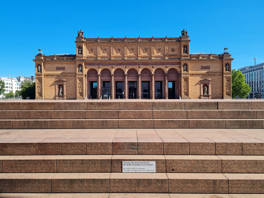 Alte Kunsthalle, Gründungsbau von 1869 (Architekten: Georg Theodor Schirrmacher, Hermann von der Hude), Blick von der Neuen Kunsthalle)