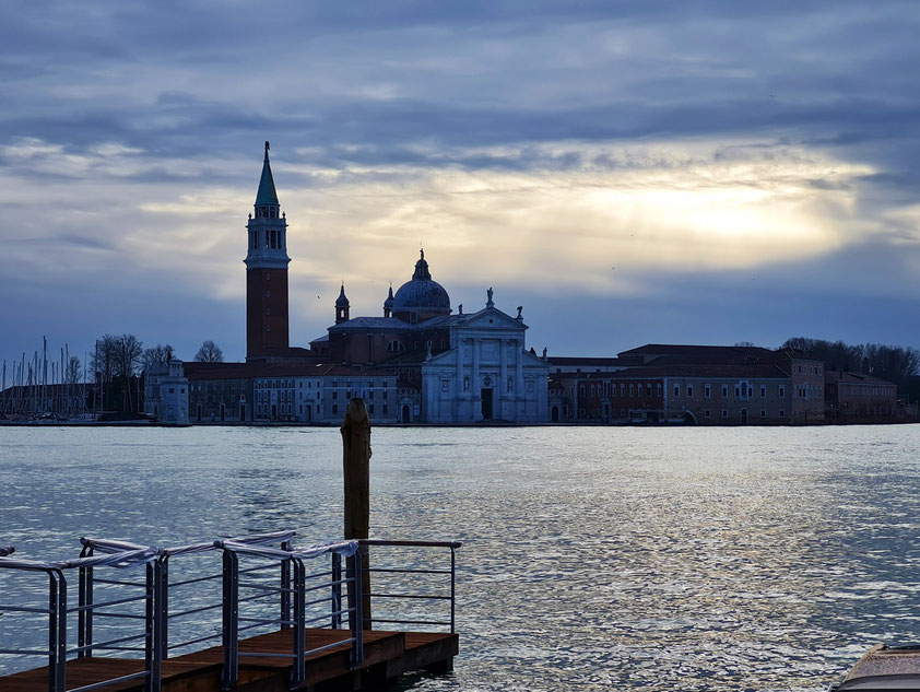 Blick von der Gondola Service Station (Riva degli Schiavoni) zur Chiesa di San Giorgio Maggiore