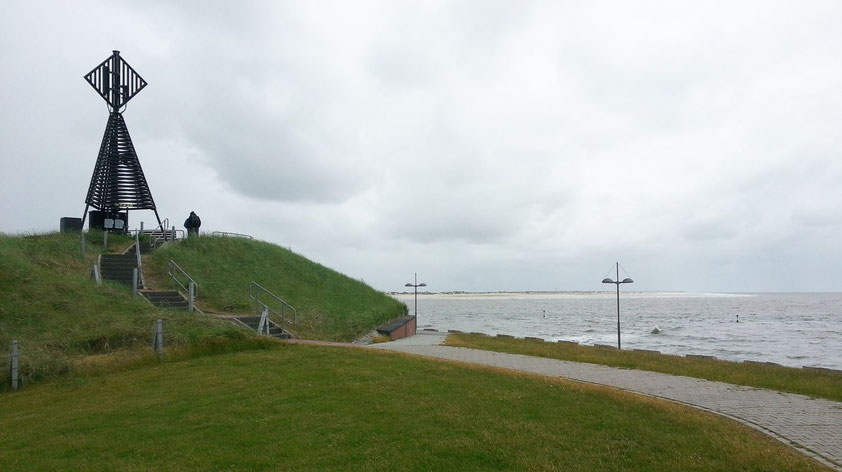 Bake am Westende von Baltrum, Blick zur Nachbarinsel Norderney